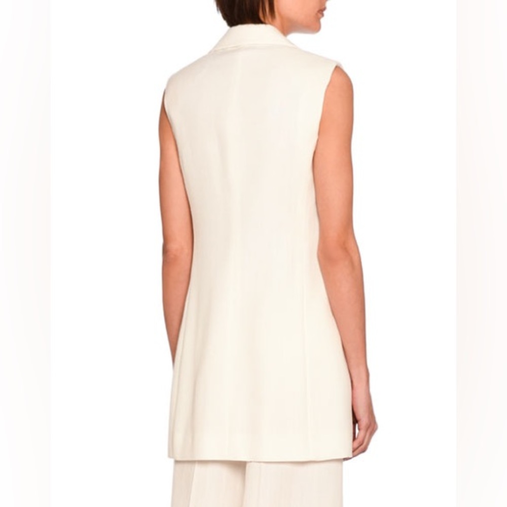 Stella McCartney Becka Single-Breasted Jacket Vest, Off White, Size 12 - Picture 16 of 16